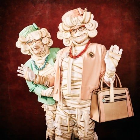 two characters dressed as Mummified matrons