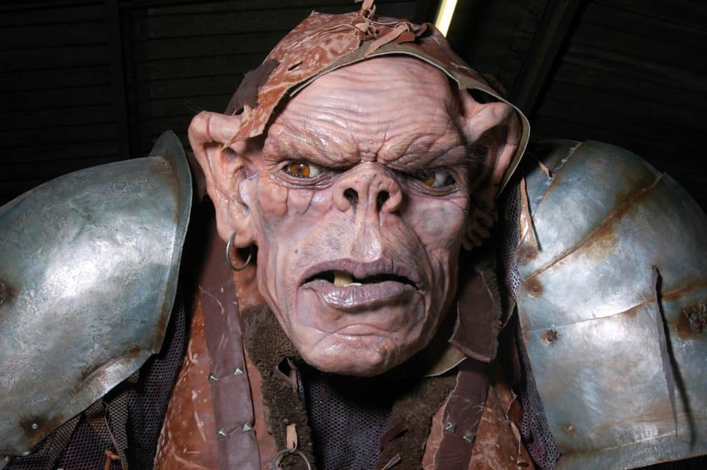 Close up on The troll Monster Animatronic