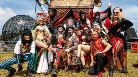 The Cirque group photo of key circus characters